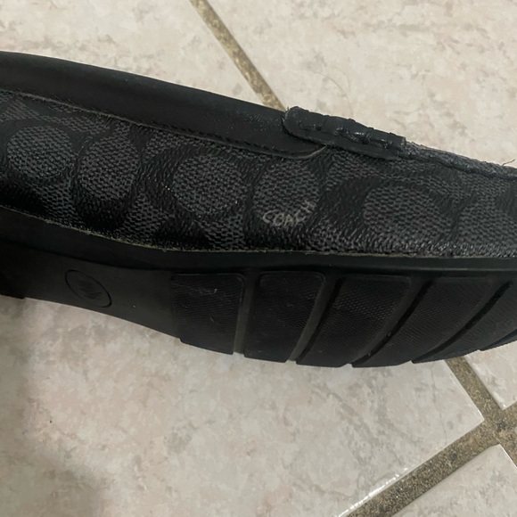 Coach Black Classic Loafers with Metallic Detail - Picture 4 of 6